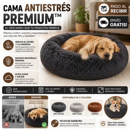 Cama Antiestrés Premium™ 90cm