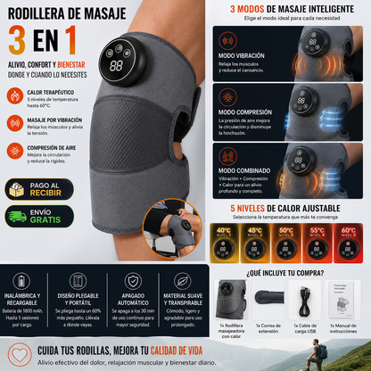 Rodillera de Masaje 3 en 1 con Calor
