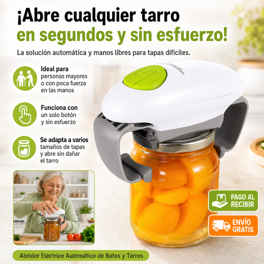Abridor eléctrico automático de botes y tarros